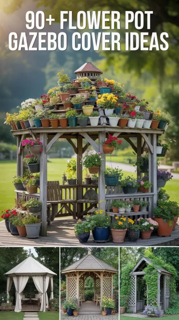 Flower Pot Gazebo Cover Ideas